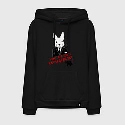 Толстовка-худи хлопковая мужская Misfits: White rabbit, цвет: черный