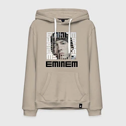 Толстовка-худи хлопковая мужская Eminem labyrinth, цвет: миндальный