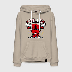 Толстовка-худи хлопковая мужская Chicago Bulls est. 1966, цвет: миндальный