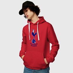 Толстовка-худи хлопковая мужская Tottenham FC, цвет: красный — фото 2