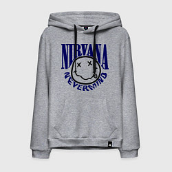 Толстовка-худи хлопковая мужская Nevermind Nirvana, цвет: меланж