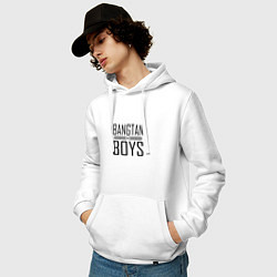 Толстовка-худи хлопковая мужская BANGTAN BOYS, цвет: белый — фото 2
