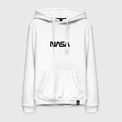 Толстовка-худи хлопковая мужская NASA, цвет: белый