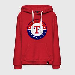 Толстовка-худи хлопковая мужская Texas Rangers, цвет: красный