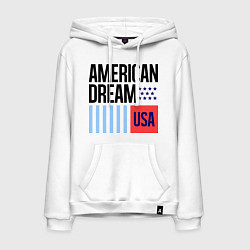 Толстовка-худи хлопковая мужская American Dream, цвет: белый
