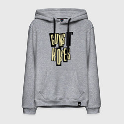 Толстовка-худи хлопковая мужская Guns n Roses: cream, цвет: меланж
