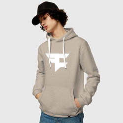 Толстовка-худи хлопковая мужская FAZE Symbol, цвет: миндальный — фото 2