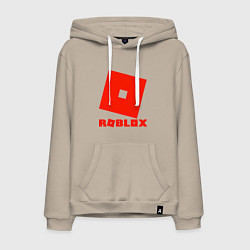 Толстовка-худи хлопковая мужская Roblox Logo, цвет: миндальный