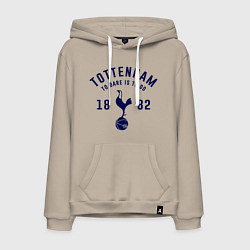 Толстовка-худи хлопковая мужская FC Tottenham 1882, цвет: миндальный