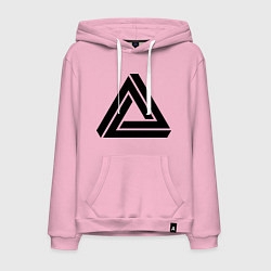 Толстовка-худи хлопковая мужская Triangle Visual Illusion, цвет: светло-розовый
