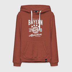 Толстовка-худи хлопковая мужская Bayern Munchen 1900, цвет: кирпичный