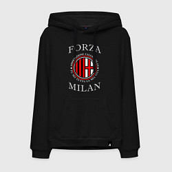 Толстовка-худи хлопковая мужская Forza Milan цвета черный — фото 1