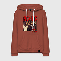Толстовка-худи хлопковая мужская Girls got the rhythm, цвет: кирпичный