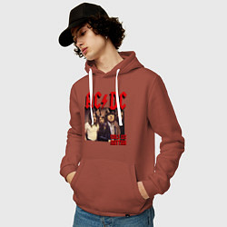 Толстовка-худи хлопковая мужская Girls got the rhythm, цвет: кирпичный — фото 2