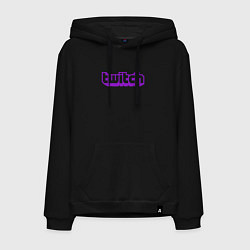 Толстовка-худи хлопковая мужская Twitch Logo цвета черный — фото 1