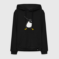 Толстовка-худи хлопковая мужская DAB Pinguin, цвет: черный