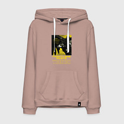 Толстовка-худи хлопковая мужская TOP: TRENCH, цвет: пыльно-розовый