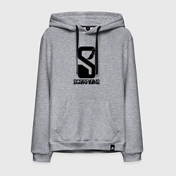 Толстовка-худи хлопковая мужская Scorpions logo, цвет: меланж