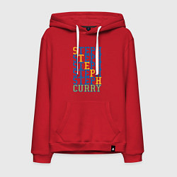 Толстовка-худи хлопковая мужская Steph Curry, цвет: красный