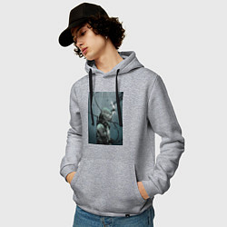 Толстовка-худи хлопковая мужская Death Stranding, цвет: меланж — фото 2