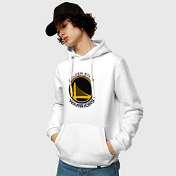 Толстовка-худи хлопковая мужская GOLDEN STATE WARRIORS, цвет: белый — фото 2