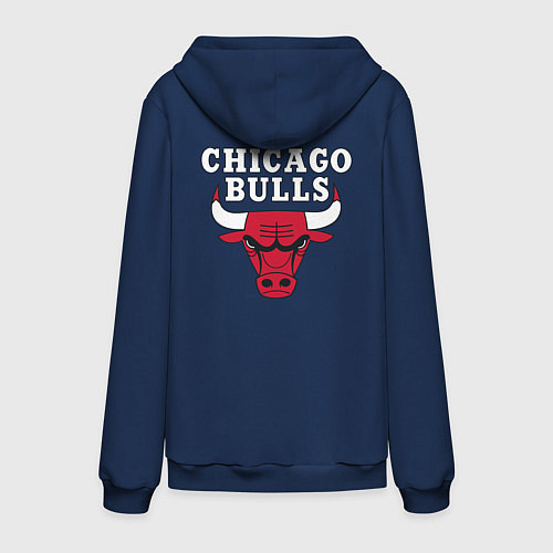 Мужская толстовка-худи CHICAGO BULLS НА СПИНЕ / Тёмно-синий – фото 2