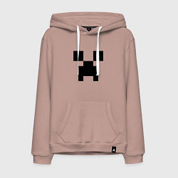 Толстовка-худи хлопковая мужская Minecraft, цвет: пыльно-розовый