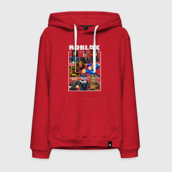 Толстовка-худи хлопковая мужская ROBLOX, цвет: красный