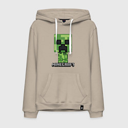 Толстовка-худи хлопковая мужская MINECRAFT, цвет: миндальный