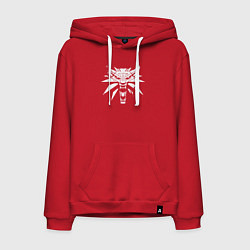 Толстовка-худи хлопковая мужская Ведьмак, цвет: красный