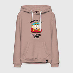 Толстовка-худи хлопковая мужская South Park, Эрик Картман, цвет: пыльно-розовый