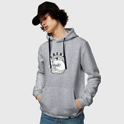 Толстовка-худи хлопковая мужская Wu-Tang Cat, цвет: меланж — фото 2