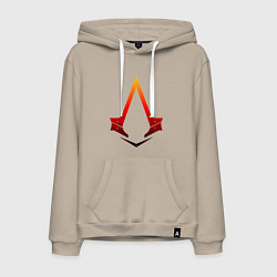 Толстовка-худи хлопковая мужская Assassins Creed, цвет: миндальный
