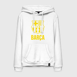 Толстовка-худи хлопковая мужская BARCA, цвет: белый