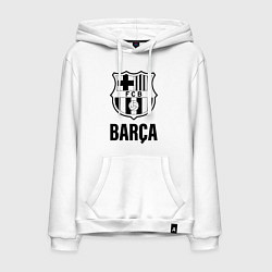 Толстовка-худи хлопковая мужская BARCA, цвет: белый
