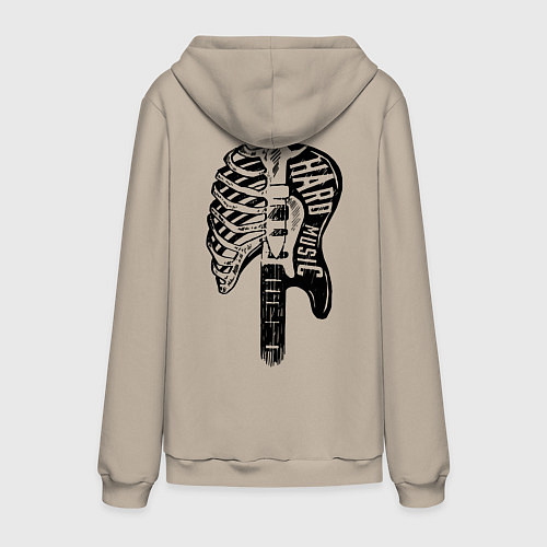 Мужская толстовка-худи Hard rock / Миндальный – фото 2