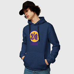 Толстовка-худи хлопковая мужская 24 Lakers, цвет: тёмно-синий — фото 2