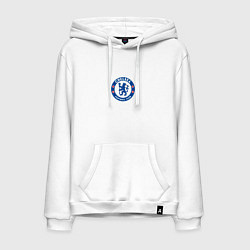 Толстовка-худи хлопковая мужская Chelsea FC, цвет: белый