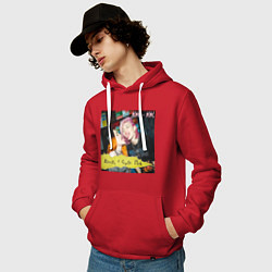 Толстовка-худи хлопковая мужская Юность Кис -Кис, цвет: красный — фото 2