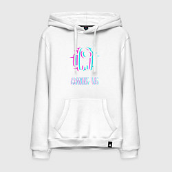 Толстовка-худи хлопковая мужская Among us, цвет: белый