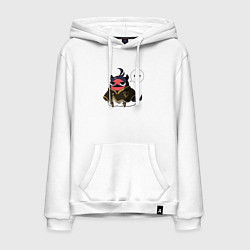 Толстовка-худи хлопковая мужская Nero bird, цвет: белый