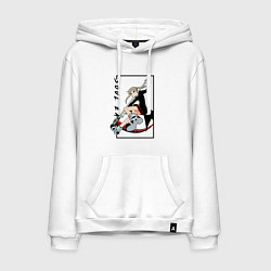 Толстовка-худи хлопковая мужская Моя геройская академия, цвет: белый