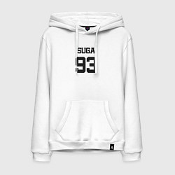 Толстовка-худи хлопковая мужская BTS - Suga 93, цвет: белый