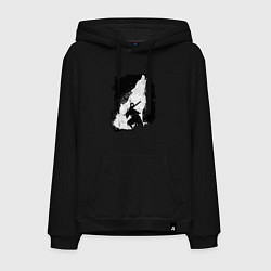 Толстовка-худи хлопковая мужская DARK SOULS ТЁМНЫЕ ДУШИ, цвет: черный