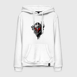Толстовка-худи хлопковая мужская BERSERK, цвет: белый