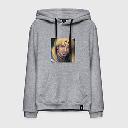 Толстовка-худи хлопковая мужская Сейлор Мун, цвет: меланж