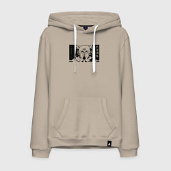 Толстовка-худи хлопковая мужская Магическая битва Сукуна, цвет: миндальный