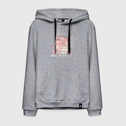 Толстовка-худи хлопковая мужская Моя геройская академия Ястреб, цвет: меланж