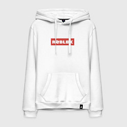 Толстовка-худи хлопковая мужская Roblox, цвет: белый