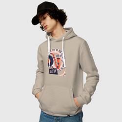 Толстовка-худи хлопковая мужская Джаз, цвет: миндальный — фото 2